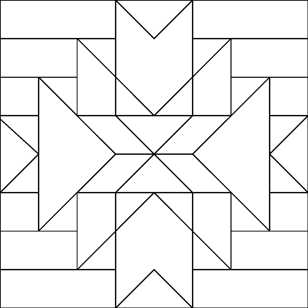 Pattern 105, Crown and Star barn quilt pattern thumbnail
